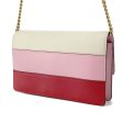 GUCCI Queen Margaret Bee Chain Wallet Pink Red White 476079 Leather Supply