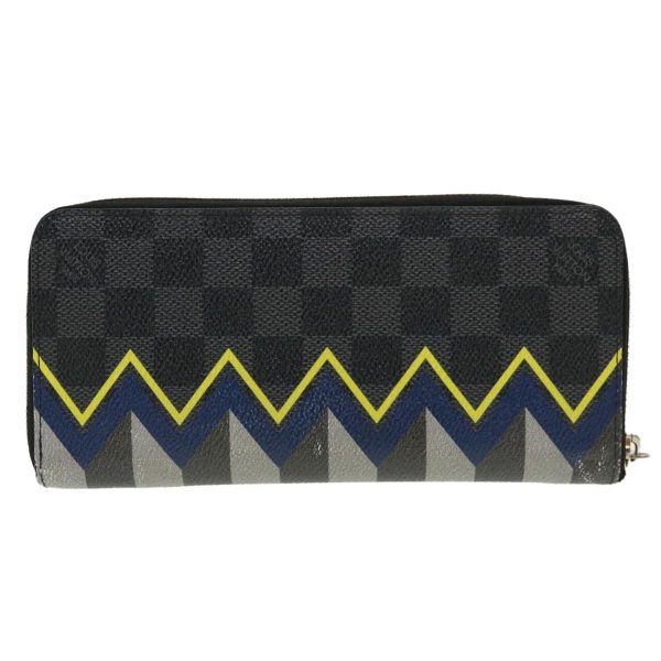 LOUIS VUITTON Damier Graphite Zippy Wallet Vertical Wallet N61253 LV Auth 38889 Cheap