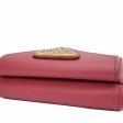 Prada 1MH021 Saffiano compact wallet pink tri-fold ladies mini Fashion