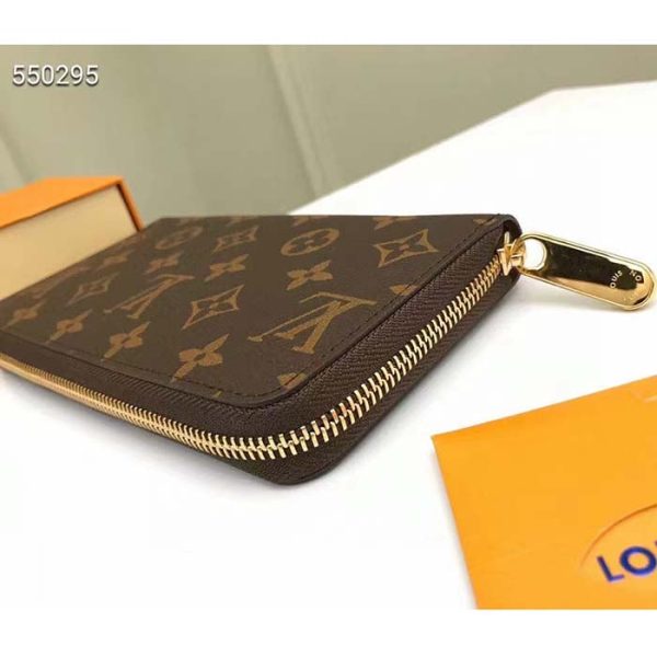 Louis Vuitton LV Unisex Zippy Wallet Brown Monogram Coated Canvas on Sale