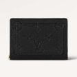 Louis Vuitton LV Unisex Cléa Wallet Black Embossed Supple Grained Cowhide Leather Supply