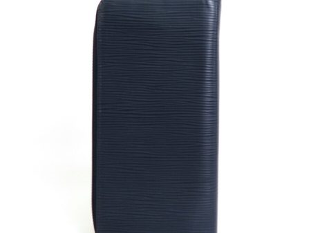 LOUIS VUITTON Round Zipper Long Wallet Epi Zippy Vertical Leather Blue Marine Men s M61828 Sale