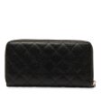 Chanel Quilted Caviar Zip Around Wallet Leather Long Wallet in Good condition Sale