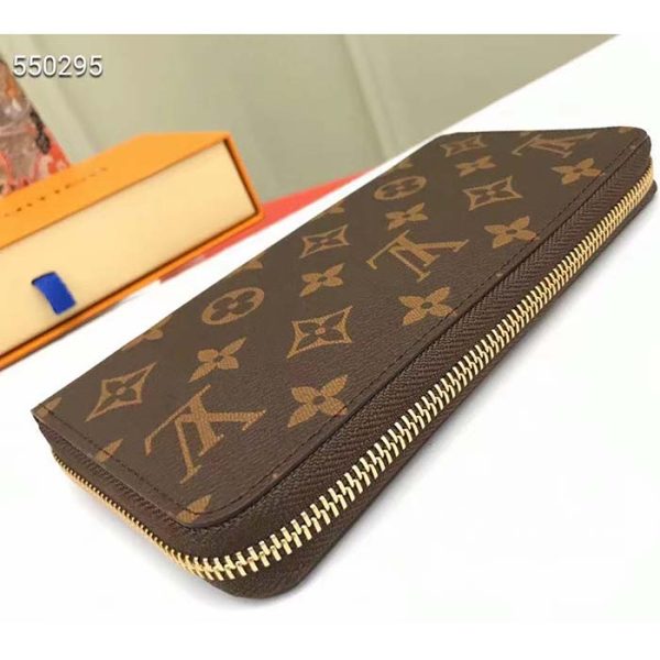 Louis Vuitton LV Unisex Zippy Wallet Brown Monogram Coated Canvas on Sale