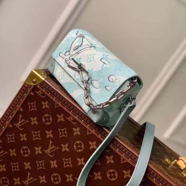 Louis Vuitton Unisex LVxYK Steamer Wearable Wallet Crystal Blue Monogram Aquagarden Coated Canvas For Discount