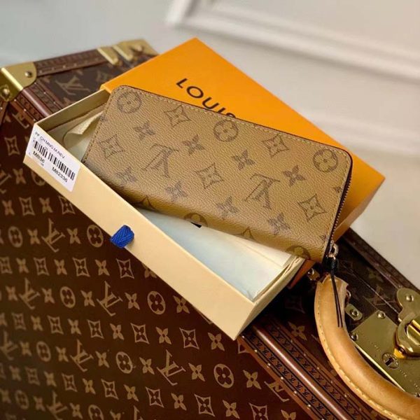 Louis Vuitton LV Unisex Clémence Wallet Brown Monogram Reverse Coated Canvas Online Sale