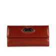 Gucci Women s Wallet large leather Checkbook style Burgundy 231841 Supply