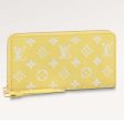 Louis Vuitton LV Unisex Zippy Wallet Yellow Monogram Empreinte Embossed Supple Grained Cowhide Supply