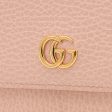 GUCCI GG Marmont Compact Wallet Leather Pink 456122 Online