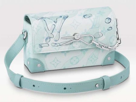 Louis Vuitton Unisex LVxYK Steamer Wearable Wallet Crystal Blue Monogram Aquagarden Coated Canvas For Discount