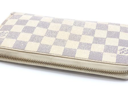 LOUIS VUITTON Round Long Wallet Damier Azur Zippy Women s N60019 Online now