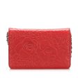 Camellia Lambskin Leather Wallet on Chain Red SHW Online Hot Sale