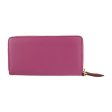 Gucci long wallet 410109 leather pink red gold hardware with strap round fastener wristlet Online Sale