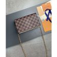 Louis Vuitton LV Women Vavin Chain Wallet Beige Damier Ebene Coated Canvas Cheap