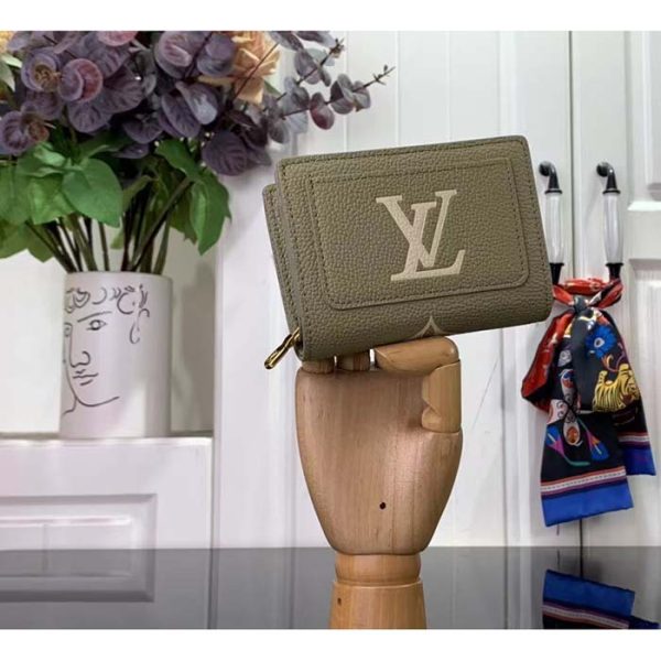 Louis Vuitton LV Unisex Cléa Wallet Cream Monogram Empreinte Embossed Supple Grained Cowhide Leather Hot on Sale