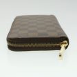 LOUIS VUITTON Damier Ebene Zippy Wallet Long Wallet N41661 LV Auth 33207 For Discount