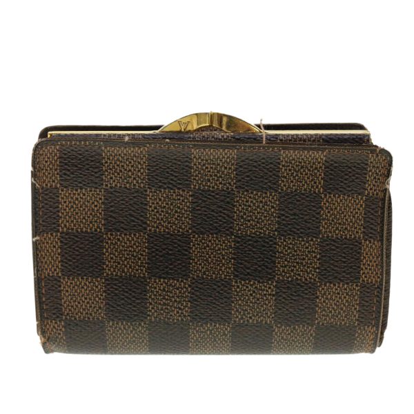 LOUIS VUITTON Damier Ebene Portefeuille Viennois Wallet N61674 LV Auth 39496 For Discount