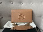 Gucci Rose Beige Soho Chain Wallet on Sale