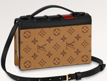 Louis Vuitton LV Women Book Chain Wallet Brown Monogram Reverse Coated Canvas Cowhide Online