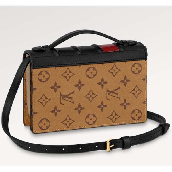 Louis Vuitton LV Women Book Chain Wallet Brown Monogram Reverse Coated Canvas Cowhide Online