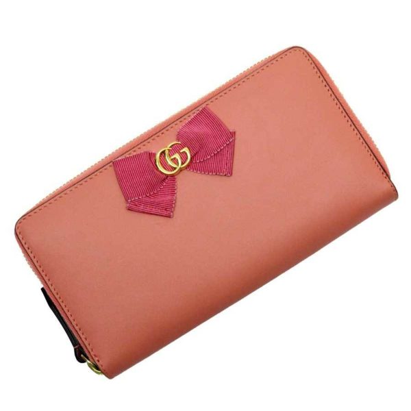 Gucci round wallet double G pink gold leather 435819 Sale