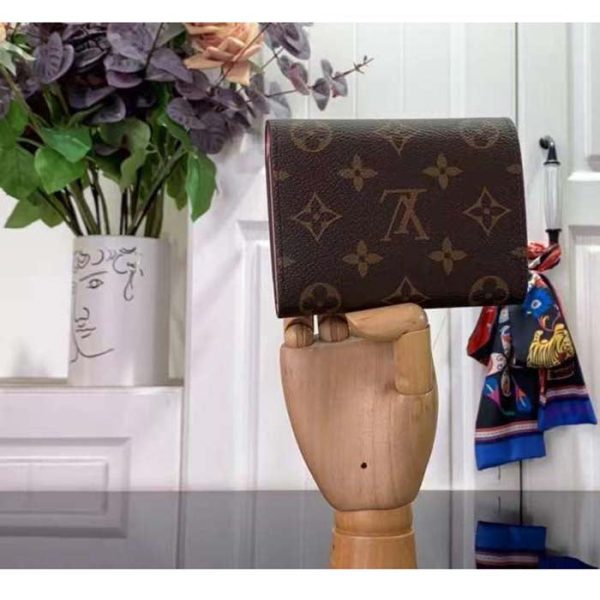 Louis Vuitton LV Unisex Victorine Wallet Pink Monogram Coated Canvas Grained Cowhide Leather Online now