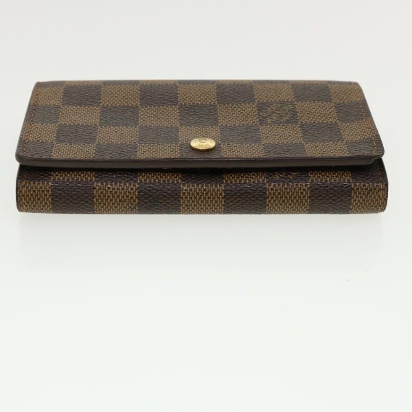 LOUIS VUITTON Damier Ebene Portefeuille Tresor Bifold Wallet N61736 Auth 35561 Sale