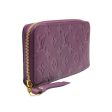 LOUIS VUITTON Purple Monogram Embossed Zippy Wallet Hot on Sale