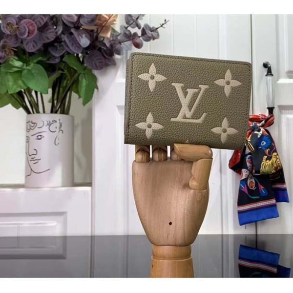 Louis Vuitton LV Unisex Cléa Wallet Cream Monogram Empreinte Embossed Supple Grained Cowhide Leather Hot on Sale