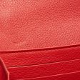 LOUIS VUITTON Red Leather Lockme II Wallet Fashion