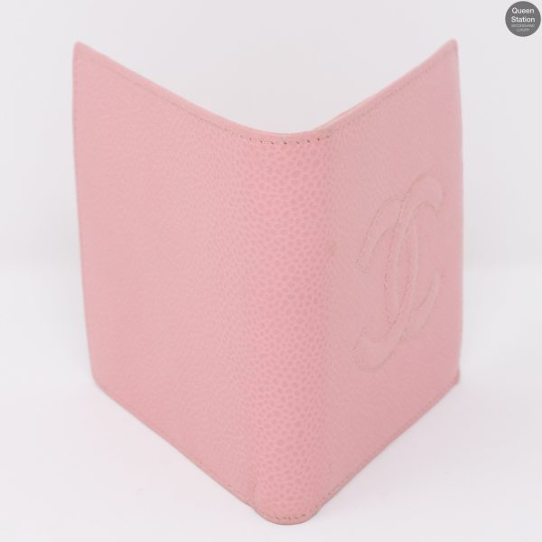 Pink Caviarskin Square Wallet on Sale