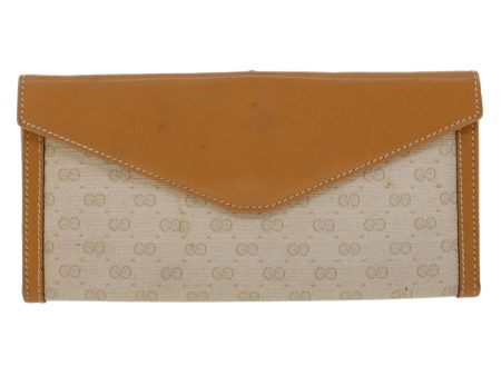 GUCCI Micro GG Canvas Long Wallet Beige 035.03.0285  47667 Online now