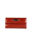 Gucci Women Burgundy Texture Calf-Skin leather Wallet (GGWAL3000) on Sale