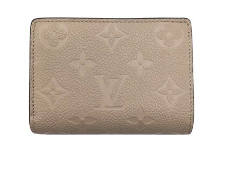 LOUIS VUITTON Monogram Implant Portefeuille Claire M80152 Bifold Wallet Compact Leather Tourtrell Greige Women s Discount