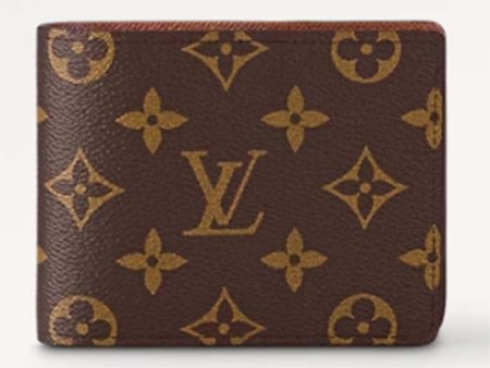 Louis Vuitton LV Unisex Multiple Wallet Coated Canvas Cowhide Leather Canvas Lining Fashion