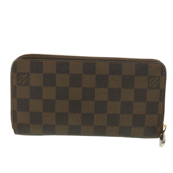 LOUIS VUITTON Damier Ebene Zippy Wallet Long Wallet N41661 LV Auth 38366 Cheap