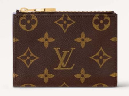 Louis Vuitton Unisex LV Lisa Wallet Iris Purple Monogram Coated Canvas Grained Cowhide Leather Sale