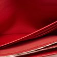 LOUIS VUITTON Red Leather Lockme II Wallet Fashion