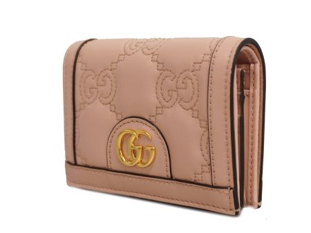 Gucci GG Matelasse 723786 Women s Leather Wallet (bi-fold) Pink Hot on Sale