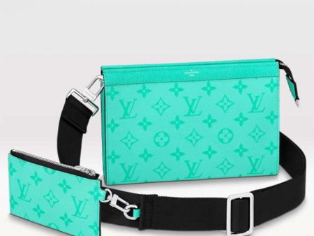 Louis Vuitton LV Unisex Gaston Wearable Wallet Miami Green Coated Canvas Cowhide Leather Sale