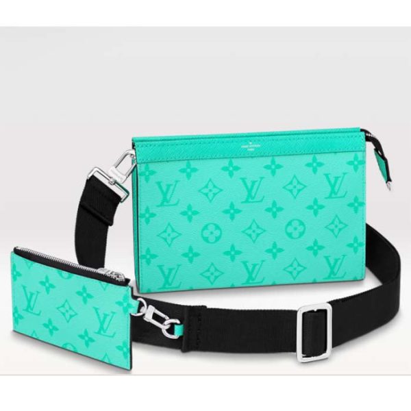 Louis Vuitton LV Unisex Gaston Wearable Wallet Miami Green Coated Canvas Cowhide Leather Sale