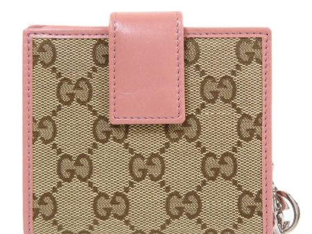 Gucci 233021 GG bi-fold wallet canvas ladies For Sale