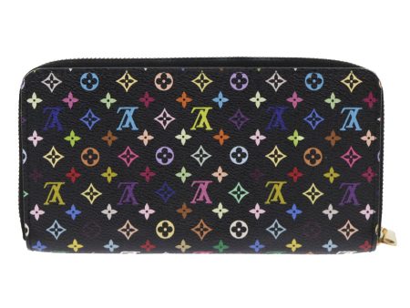 LOUIS VUITTON Monogram Multicolor Zippy Wallet Black M60050 LV Auth 50016A Fashion