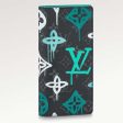 Louis Vuitton Unisex Brazza Wallet LV Graffiti Green Damier Graphite Canvas Sale