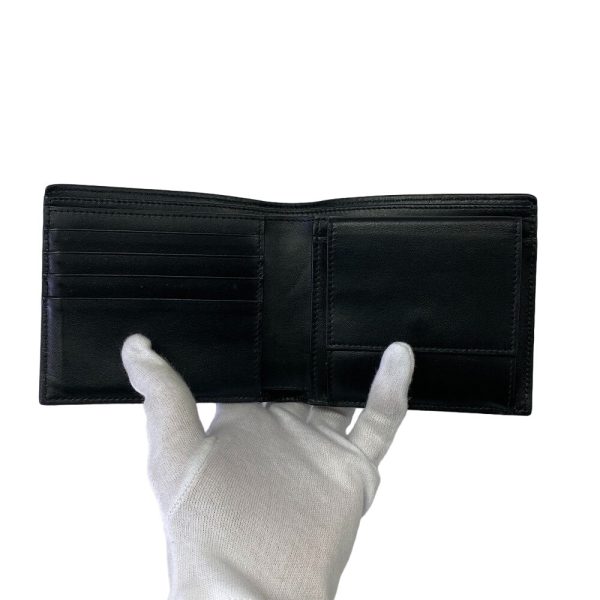 CELINE Bifold Wallet leather black Bi-fold mens Used Cheap