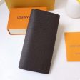 Louis Vuitton LV Unisex Brazza Wallet Taïga Leather Discreetly Stamped LV Initials Sale