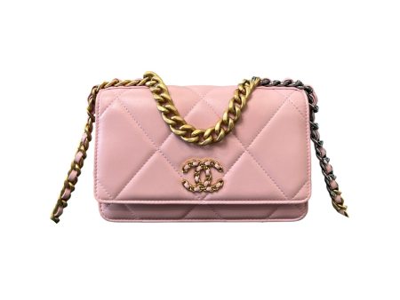 19 Wallet On Chain WOC Lambskin Light Pink MHW Online