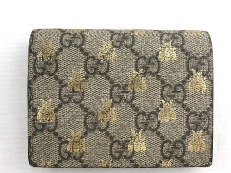 Gucci Gg Supreme Bees Card Case Wallet Supply