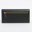 Black Large Saffiano Metal Leather Wallet Cheap