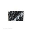 Dior Diorama Oblique Wallet On Chain WOC Black White Velvet Online